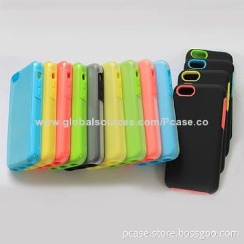PC with Silicone 2-in-1 Hybrid Cases for iPhone 5C, Various Colors are Available